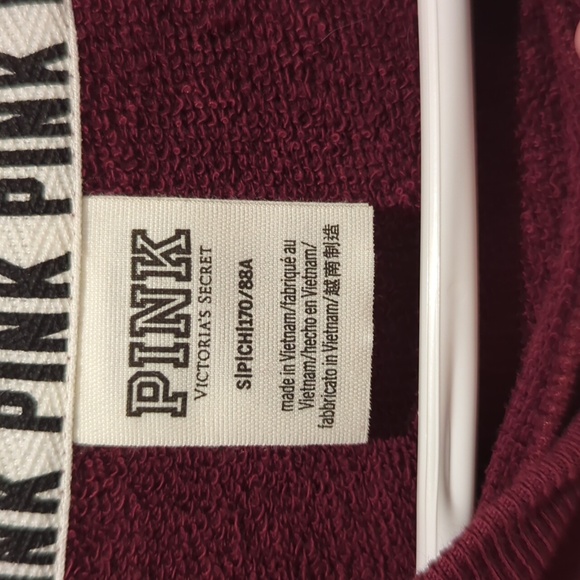 PINK Victoria Secret snap sleeve crop sweater size small - Picture 4 of 5